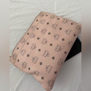 MCM Blush Pink Leather Clutch
